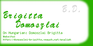 brigitta domoszlai business card